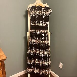 JessaKae Black Floral Lace Maxi Dresss